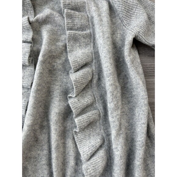 Victorias Secret Gray Cashmere Cardigan Sweater Size XS/S Ruffle - Picture 6 of 7